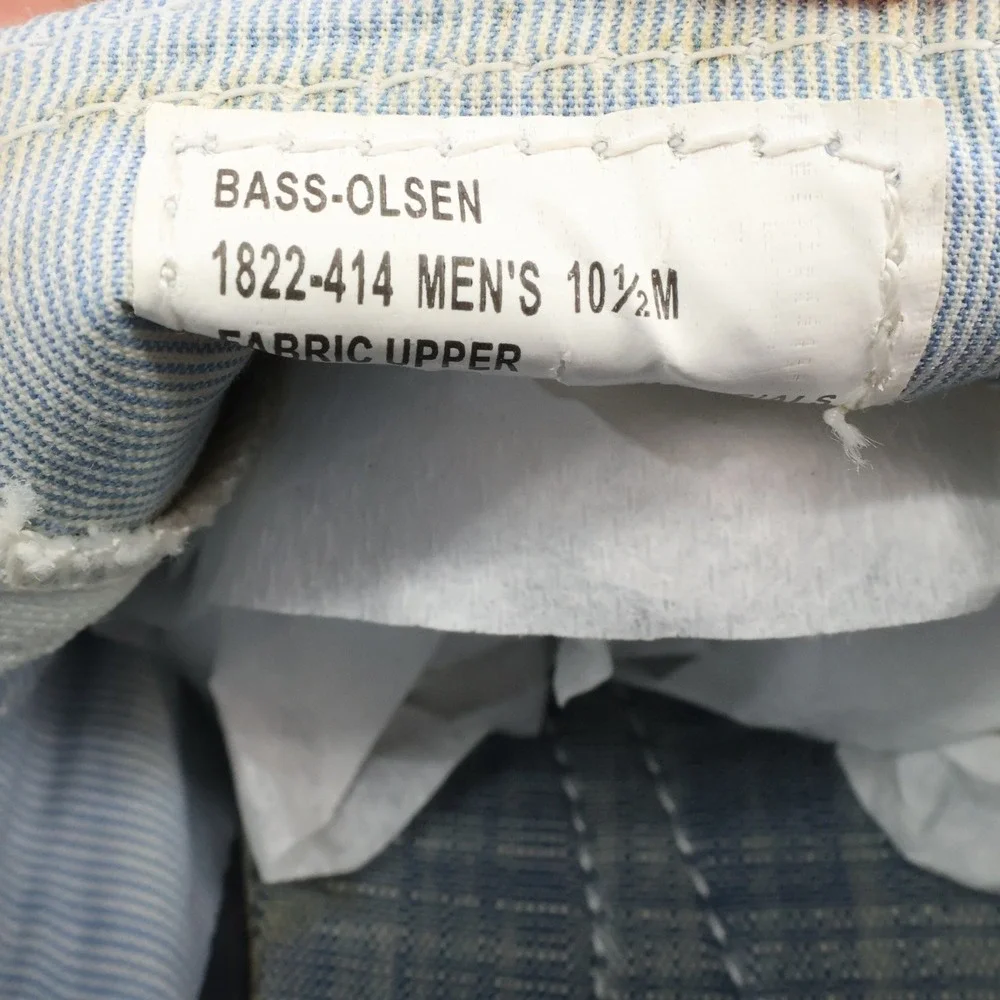 GH Bass Olsen Mens 10.5 M Plaid Patchwork Canvas Slip On Loafers Shoes‎